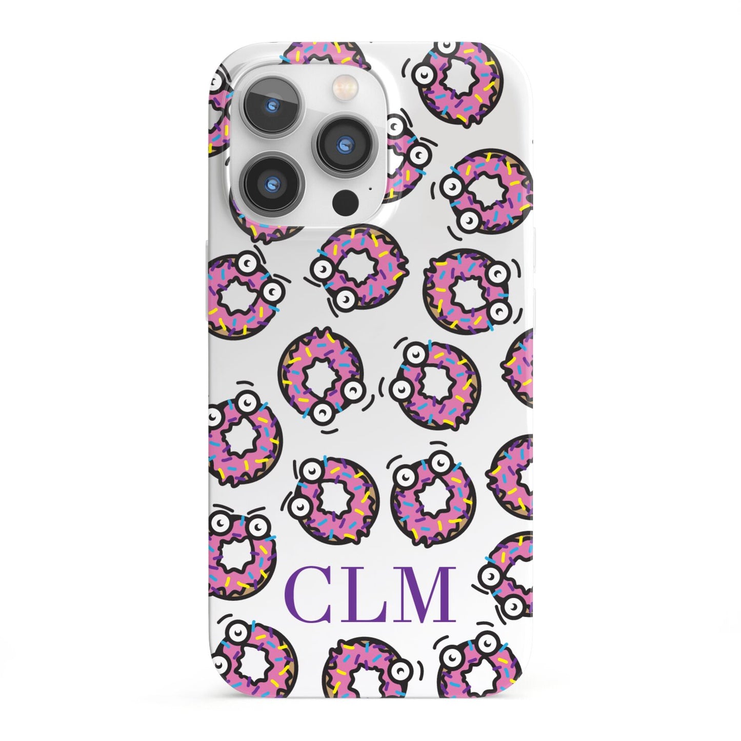 Personalised Donut Initials iPhone 13 Pro Full Wrap 3D Snap Case