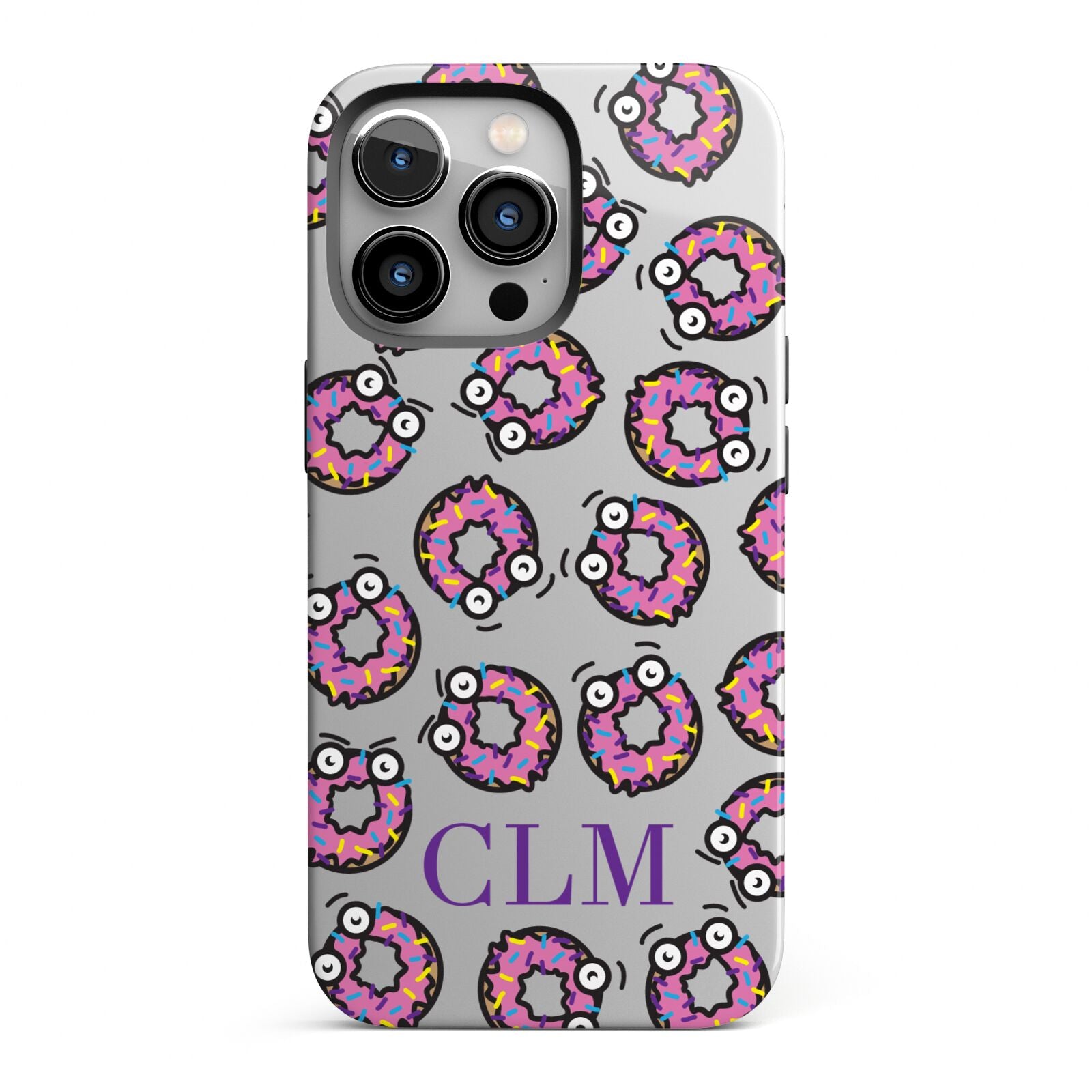 Personalised Donut Initials iPhone 13 Pro Full Wrap 3D Tough Case