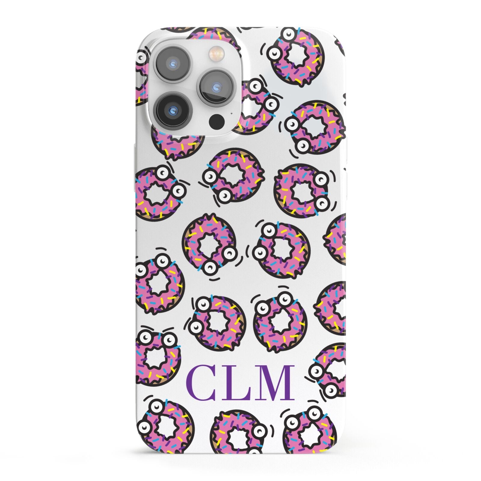 Personalised Donut Initials iPhone 13 Pro Max Full Wrap 3D Snap Case