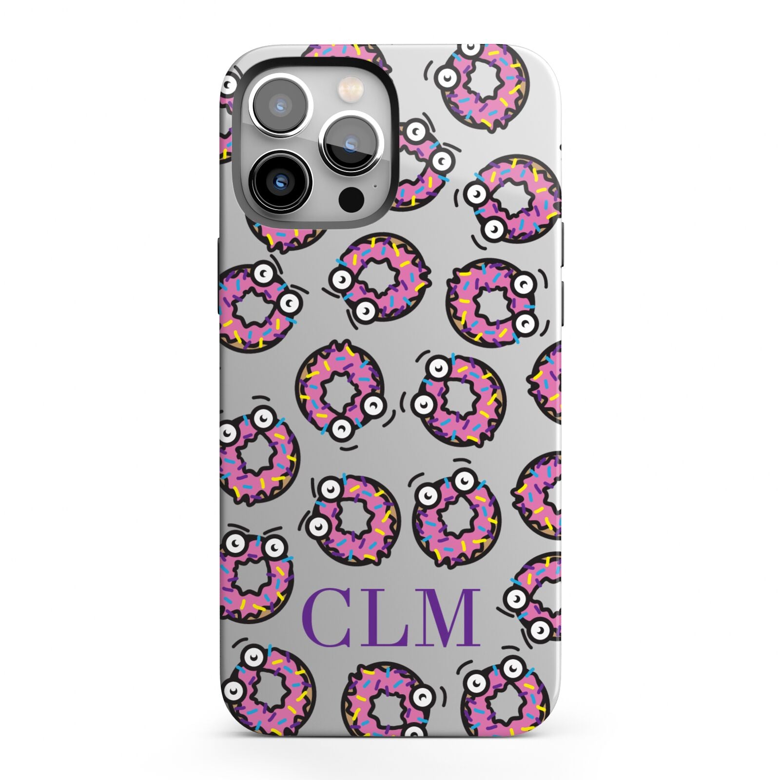 Personalised Donut Initials iPhone 13 Pro Max Full Wrap 3D Tough Case