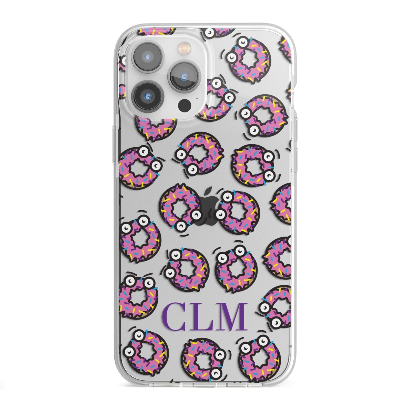 Personalised Donut Initials iPhone 13 Pro Max TPU Impact Case with White Edges