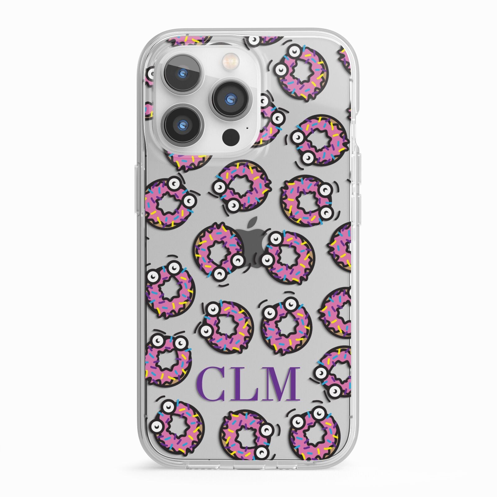 Personalised Donut Initials iPhone 13 Pro TPU Impact Case with White Edges