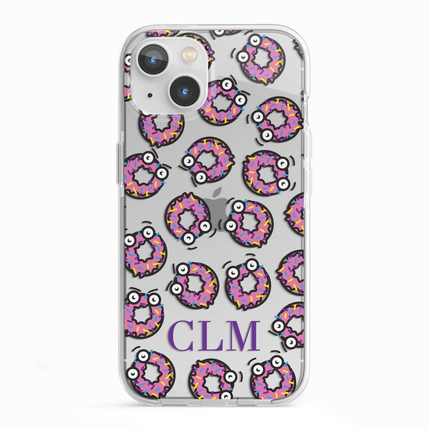 Personalised Donut Initials iPhone 13 TPU Impact Case with White Edges