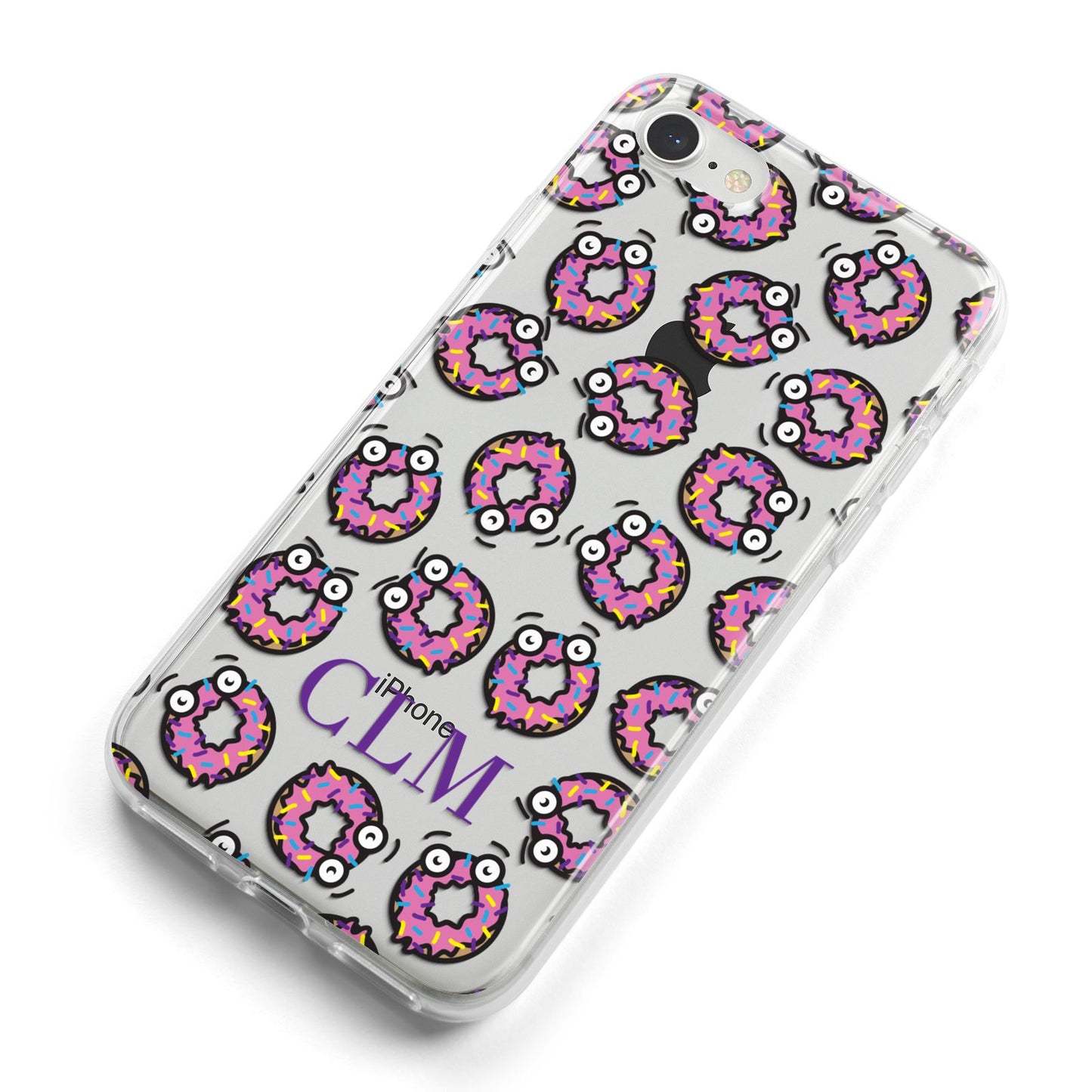 Personalised Donut Initials iPhone 8 Bumper Case on Silver iPhone Alternative Image