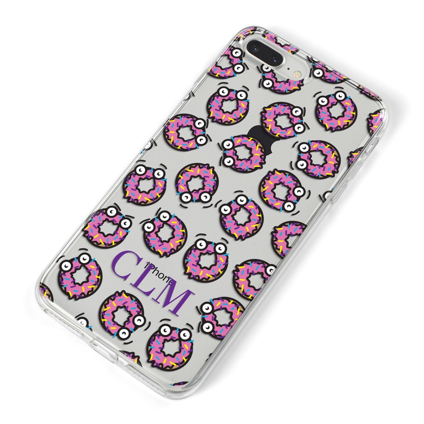 Personalised Donut Initials iPhone 8 Plus Bumper Case on Silver iPhone Alternative Image