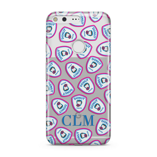 Personalised Donut Police Initials Google Pixel Case