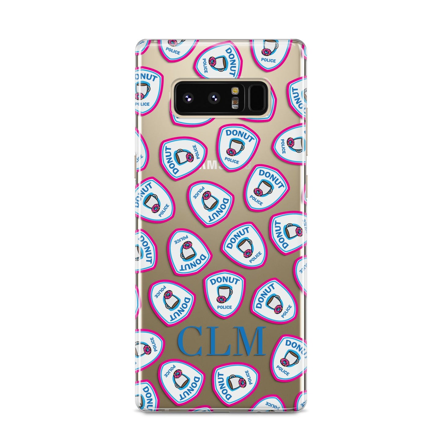 Personalised Donut Police Initials Samsung Galaxy S8 Case