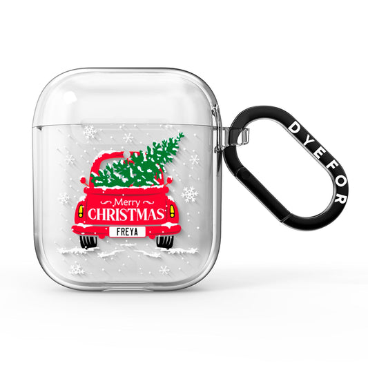 Personalised Driving Home For Christmas AirPods Clear Case