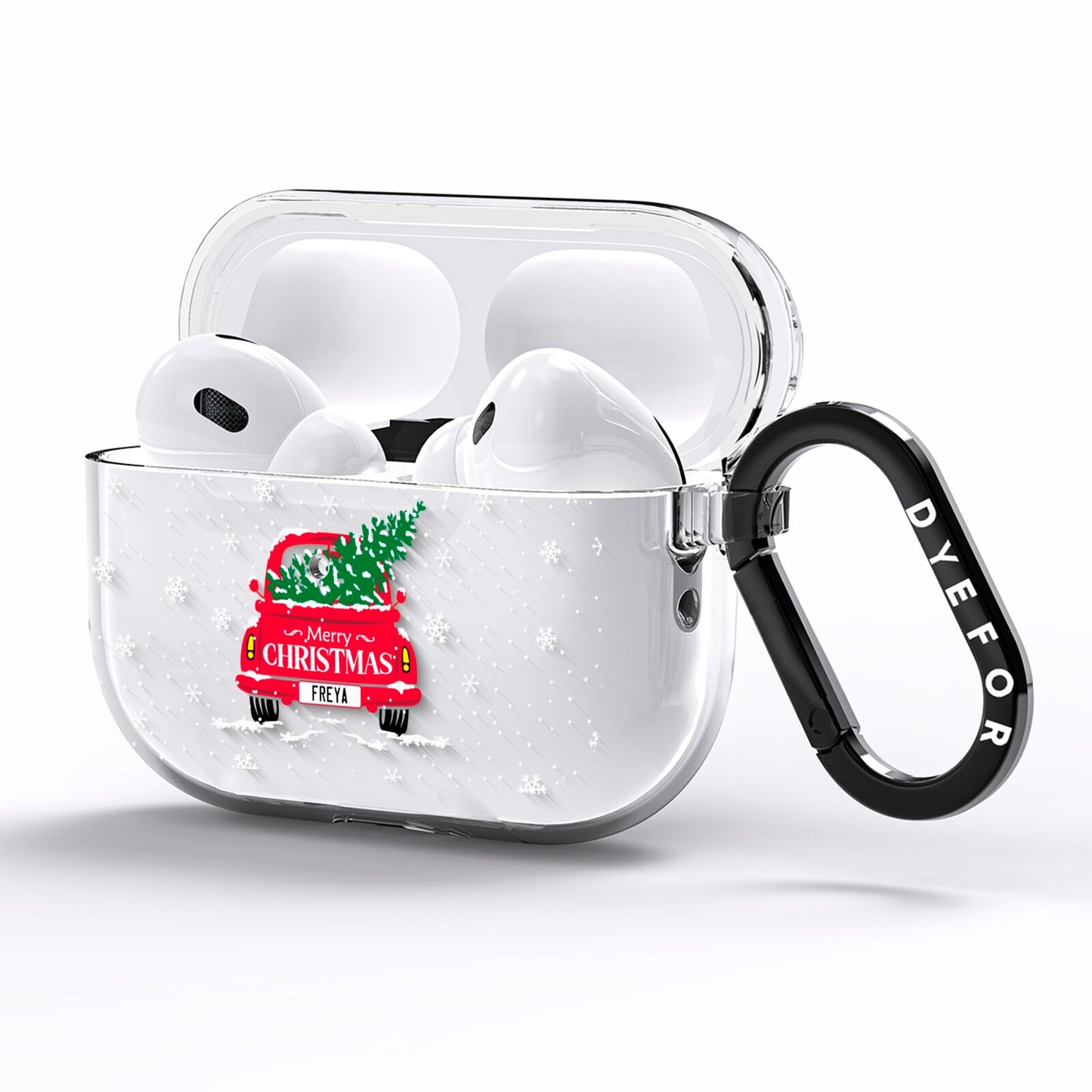 Personalised Driving Home For Christmas AirPods Pro Clear Case Side Image