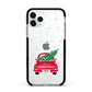 Personalised Driving Home For Christmas Apple iPhone 11 Pro in Silver with Black Impact Case