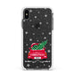Personalised Driving Home For Christmas Apple iPhone Xs Max Impact Case White Edge on Black Phone