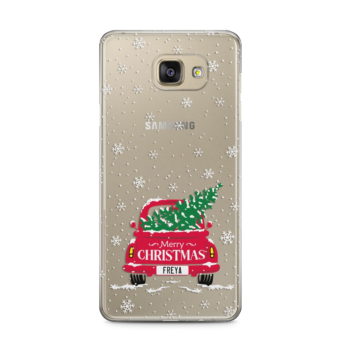 Personalised Driving Home For Christmas Samsung Galaxy A5 2016 Case on gold phone