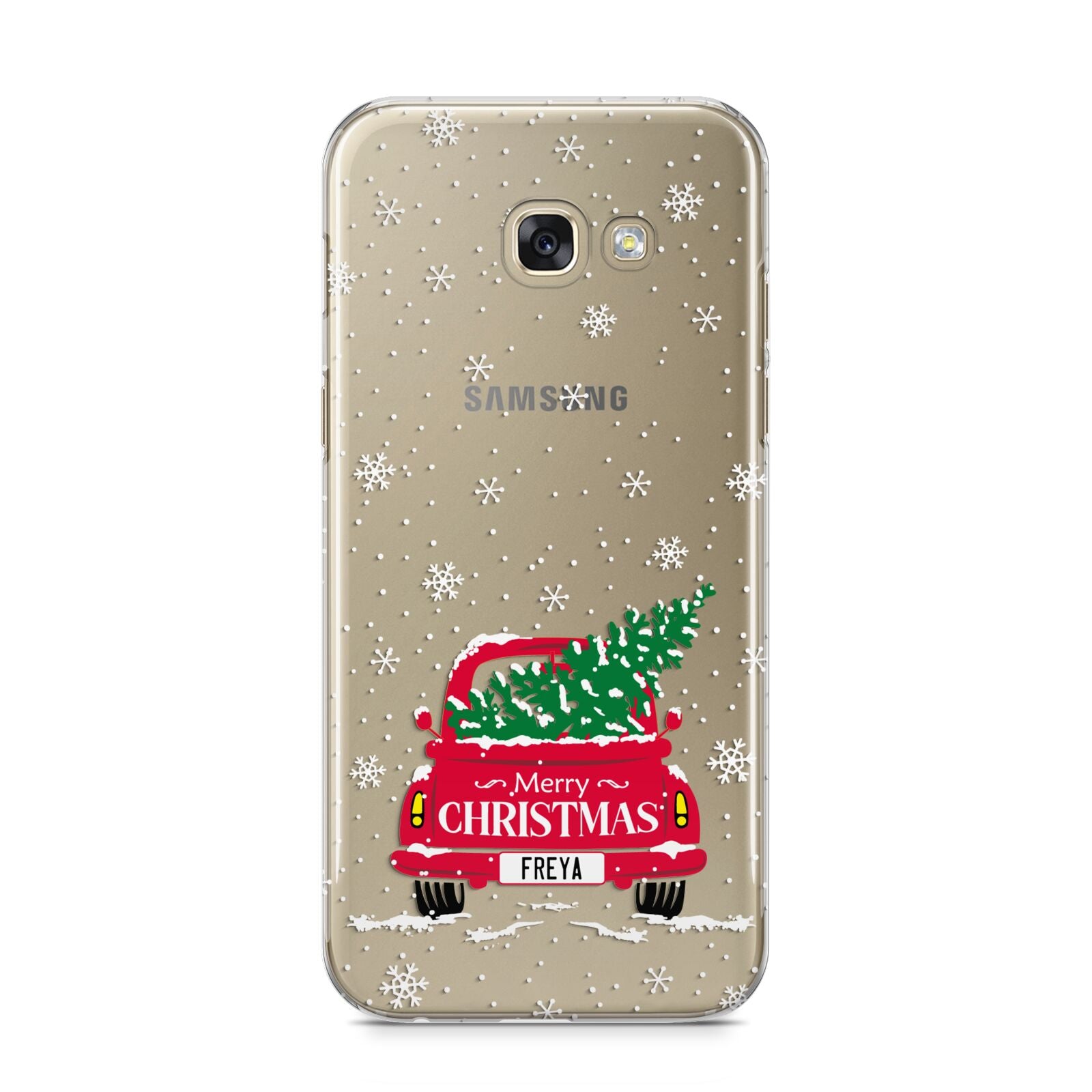 Personalised Driving Home For Christmas Samsung Galaxy A5 2017 Case on gold phone