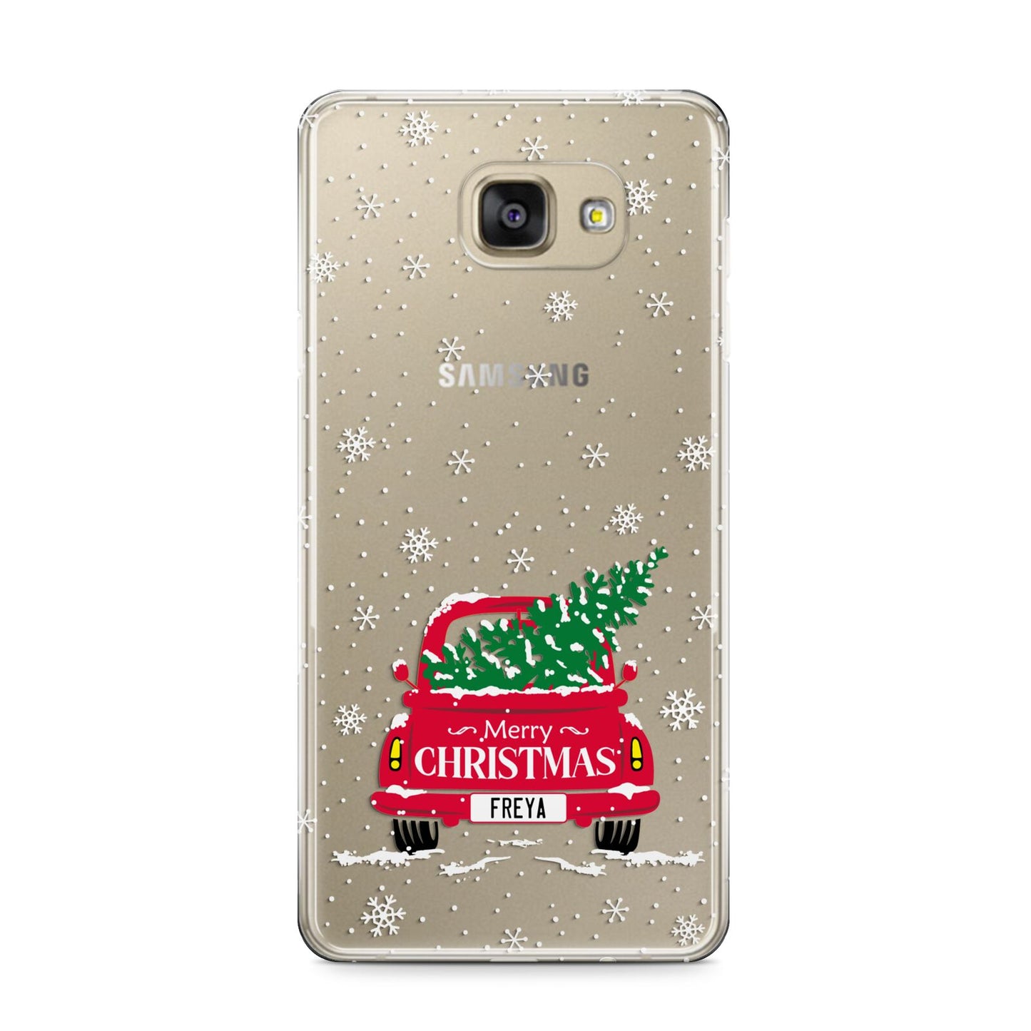 Personalised Driving Home For Christmas Samsung Galaxy A9 2016 Case on gold phone