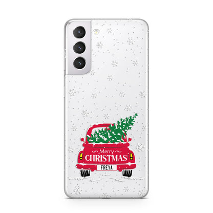 Personalised Driving Home For Christmas Samsung S21 Case