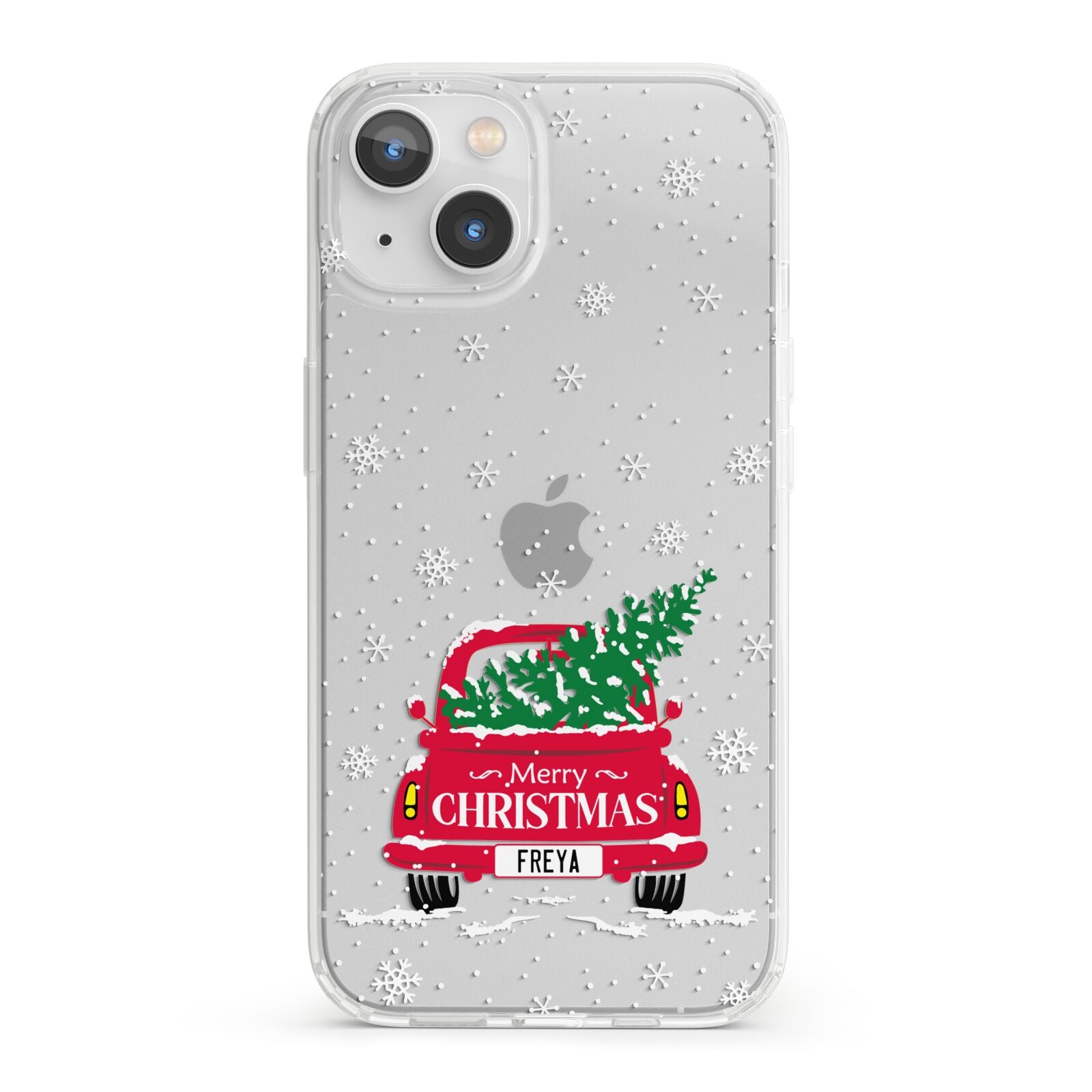 Personalised Driving Home For Christmas iPhone 13 Clear Bumper Case