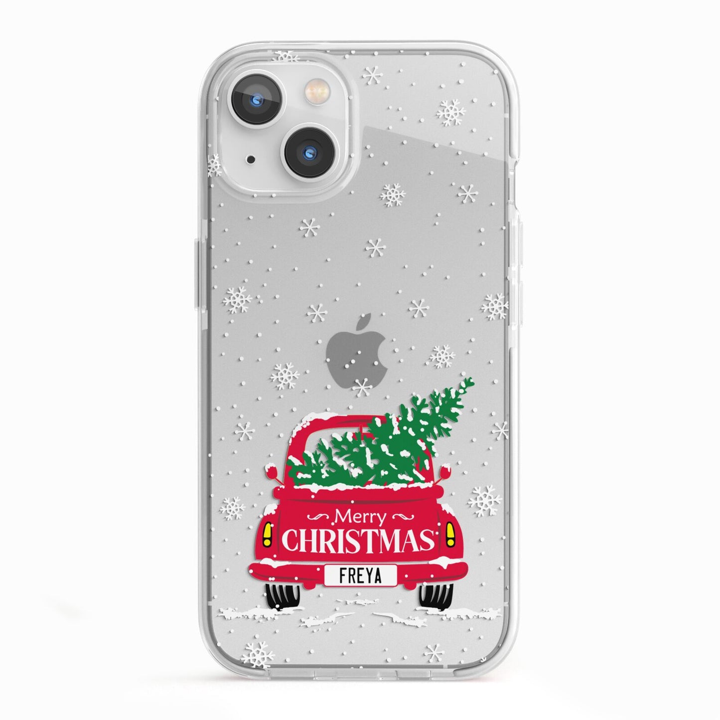 Personalised Driving Home For Christmas iPhone 13 TPU Impact Case with White Edges
