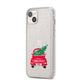 Personalised Driving Home For Christmas iPhone 14 Plus Clear Tough Case Starlight Angled Image