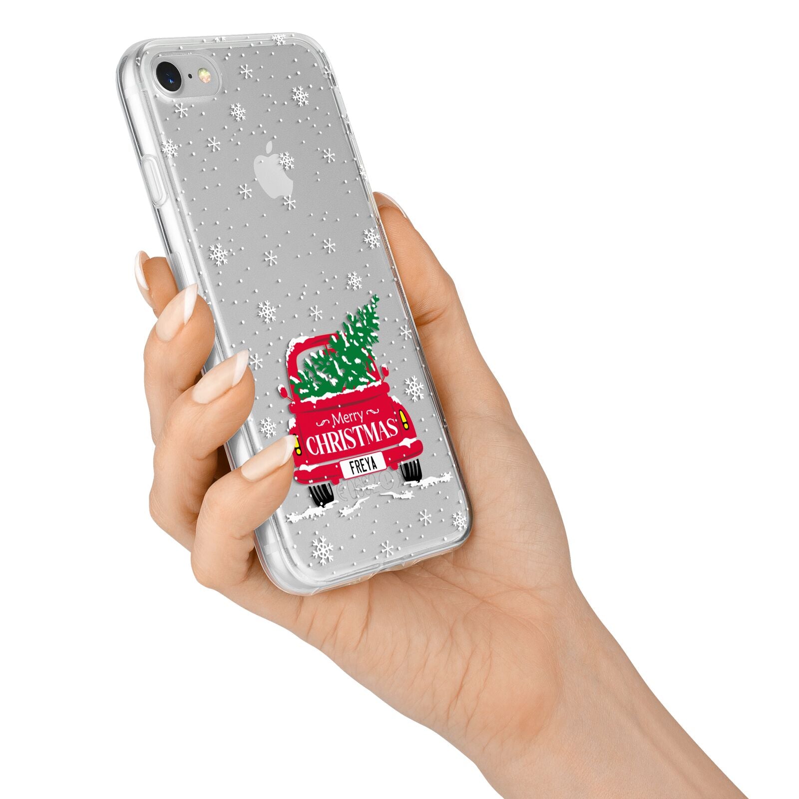Personalised Driving Home For Christmas iPhone 7 Bumper Case on Silver iPhone Alternative Image
