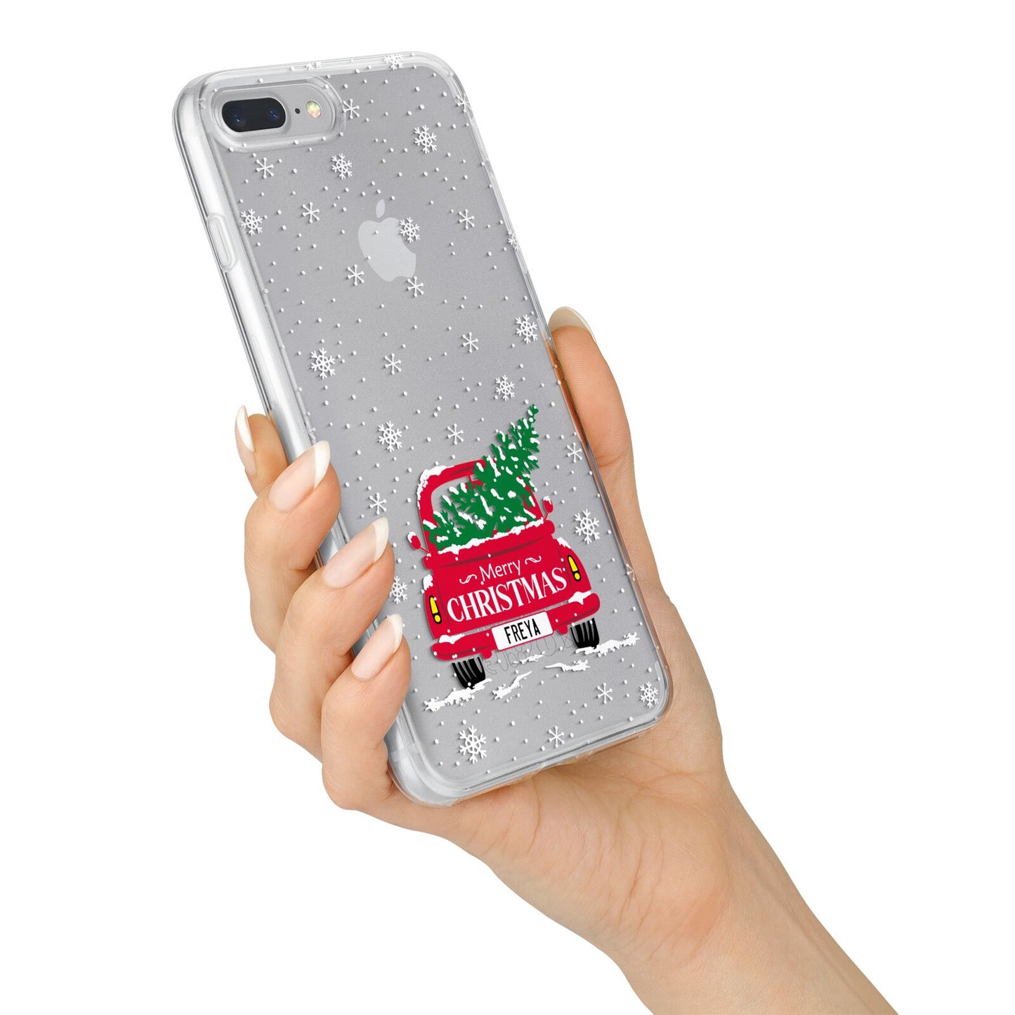 Personalised Driving Home For Christmas iPhone 7 Plus Bumper Case on Silver iPhone Alternative Image