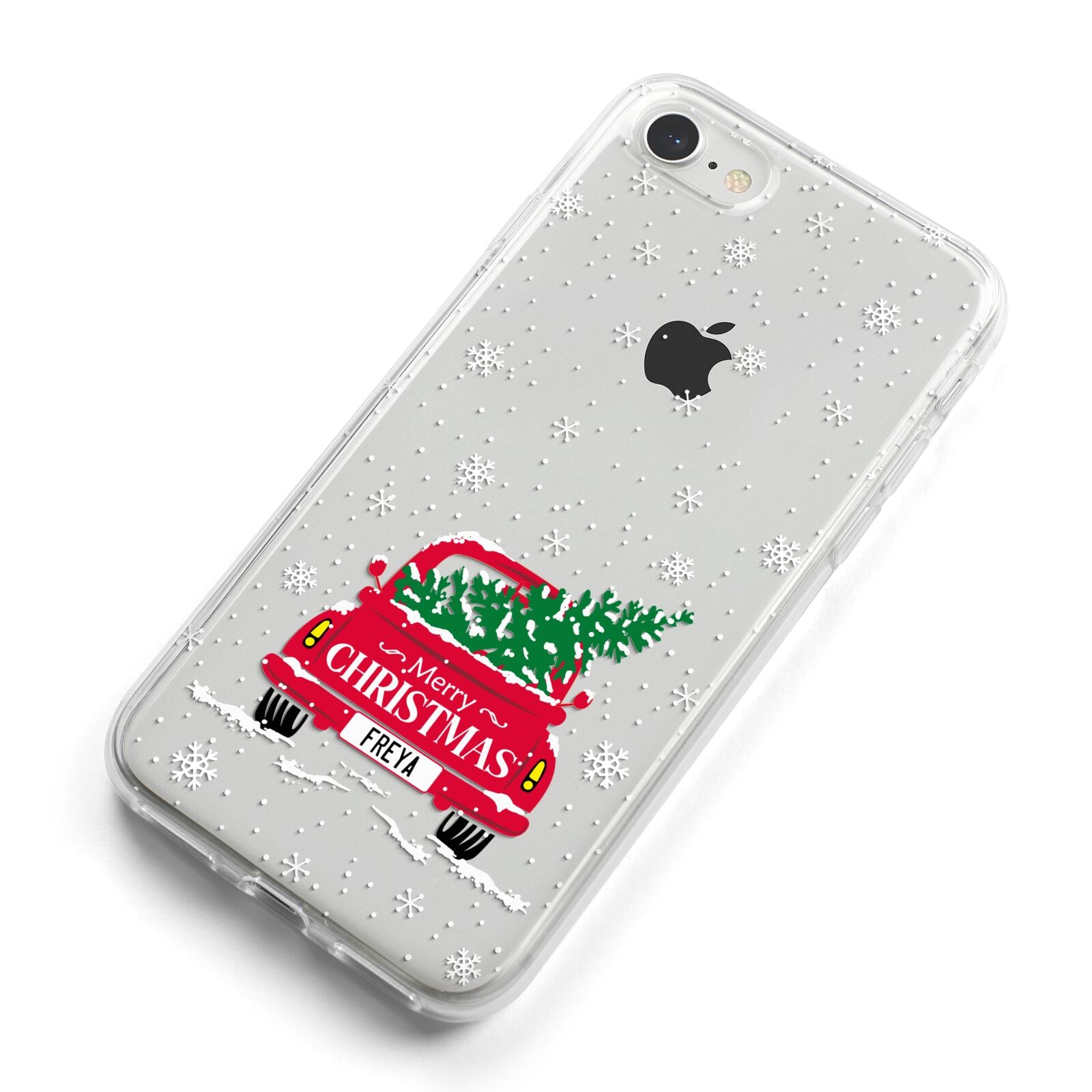Personalised Driving Home For Christmas iPhone 8 Bumper Case on Silver iPhone Alternative Image