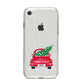 Personalised Driving Home For Christmas iPhone 8 Bumper Case on Silver iPhone