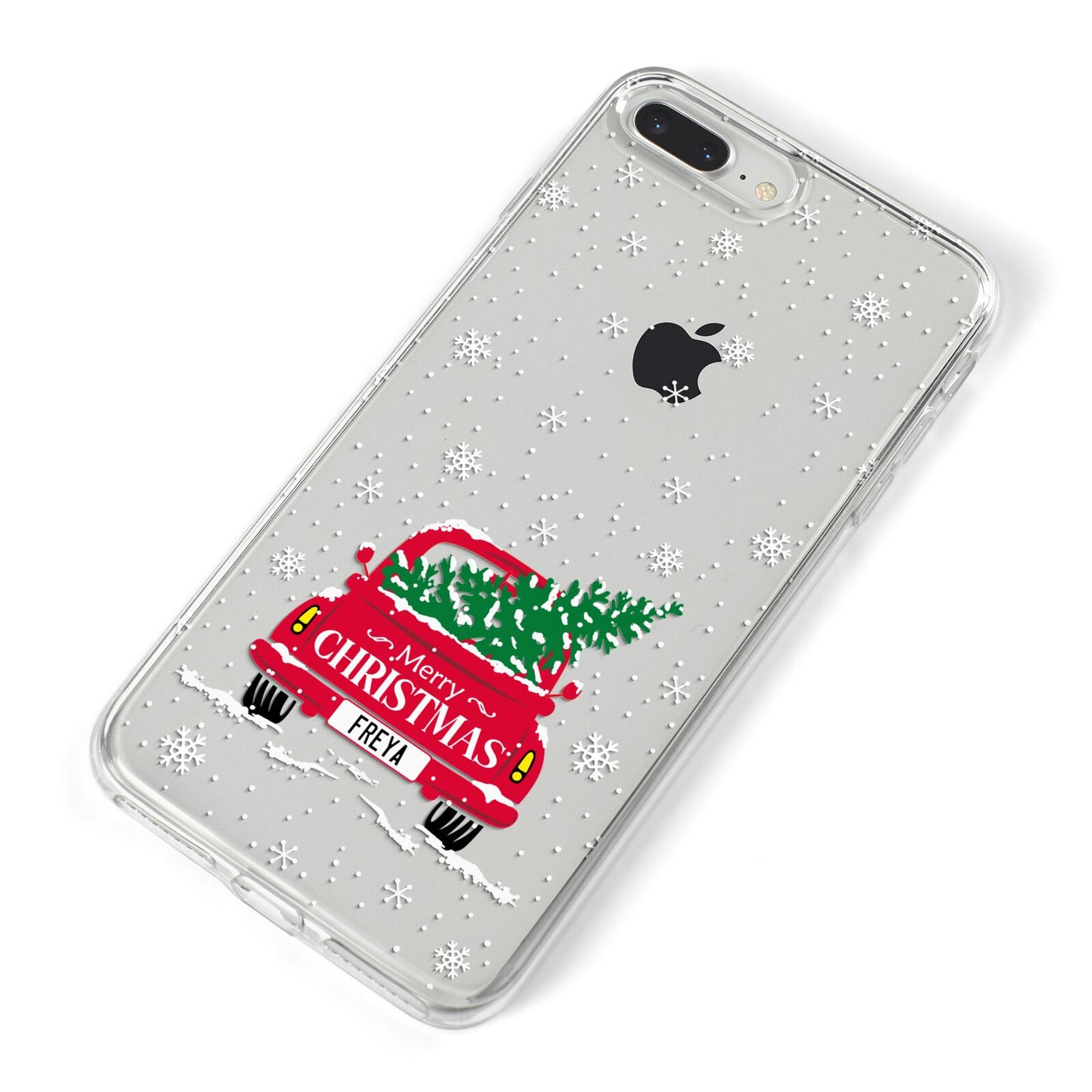 Personalised Driving Home For Christmas iPhone 8 Plus Bumper Case on Silver iPhone Alternative Image