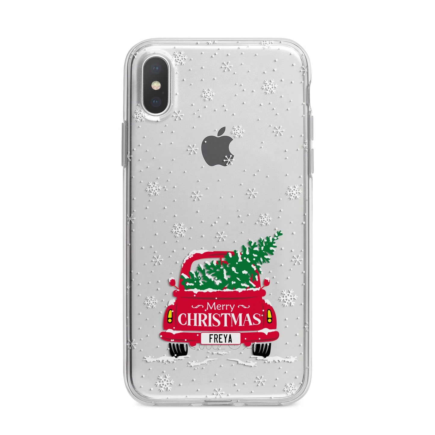 Personalised Driving Home For Christmas iPhone X Bumper Case on Silver iPhone Alternative Image 1