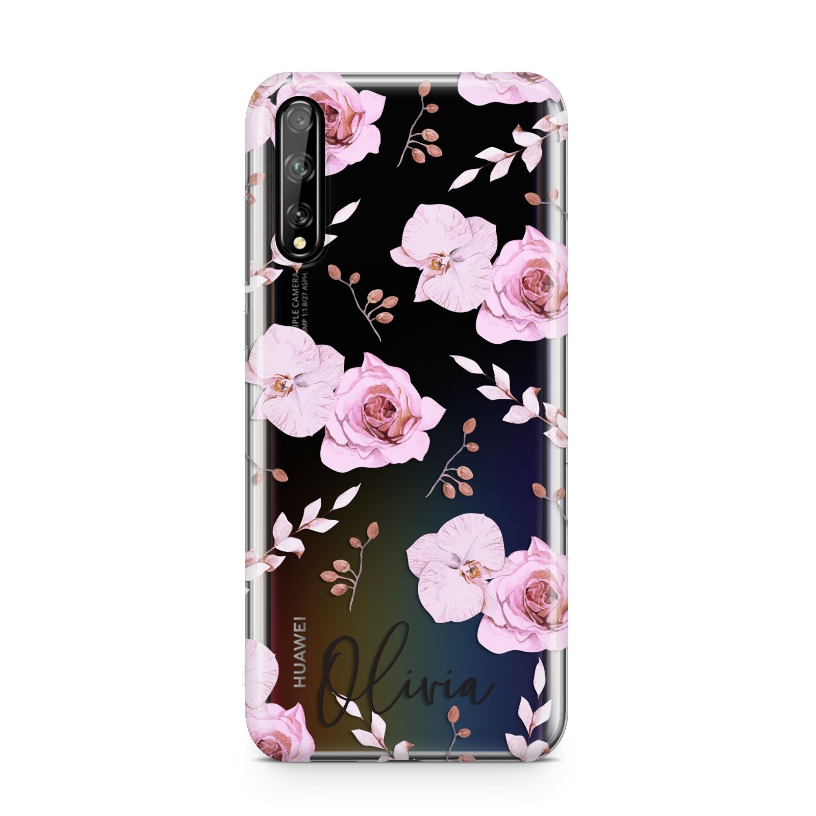 Personalised Dusty Pink Flowers Huawei Enjoy 10s Phone Case