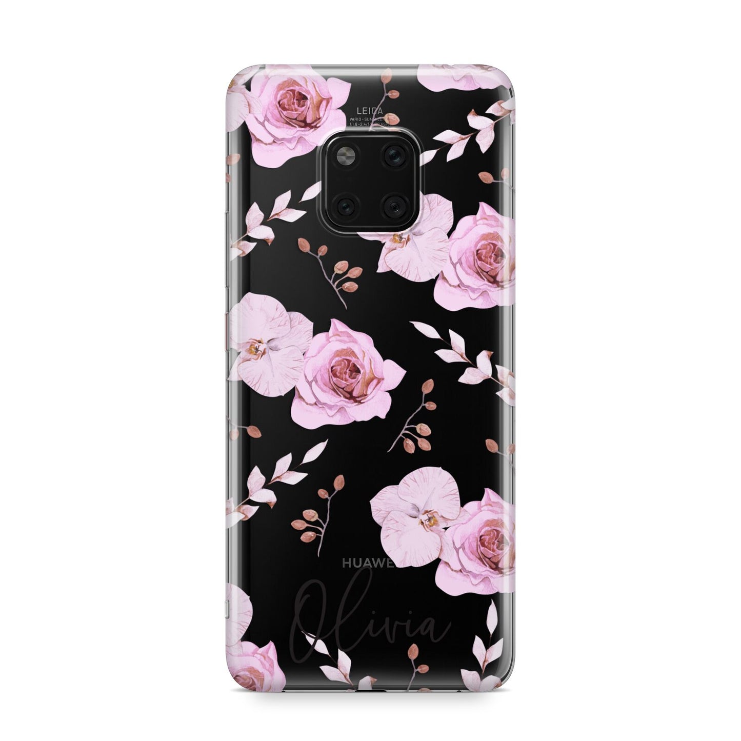 Personalised Dusty Pink Flowers Huawei Mate 20 Pro Phone Case