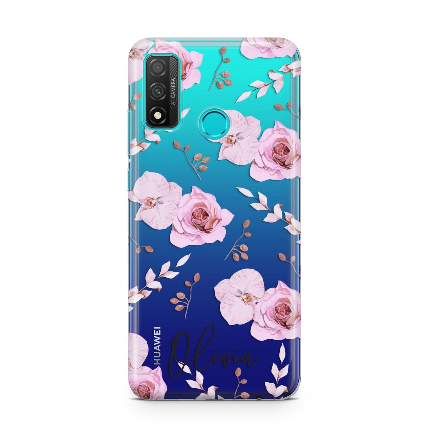 Personalised Dusty Pink Flowers Huawei P Smart 2020