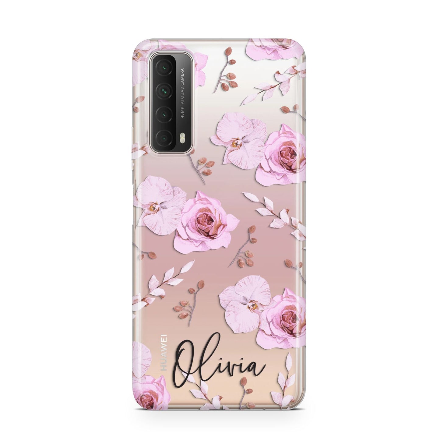 Personalised Dusty Pink Flowers Huawei P Smart 2021