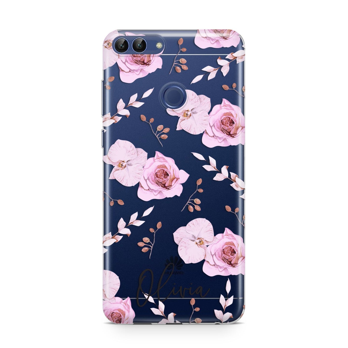 Personalised Dusty Pink Flowers Huawei P Smart Case