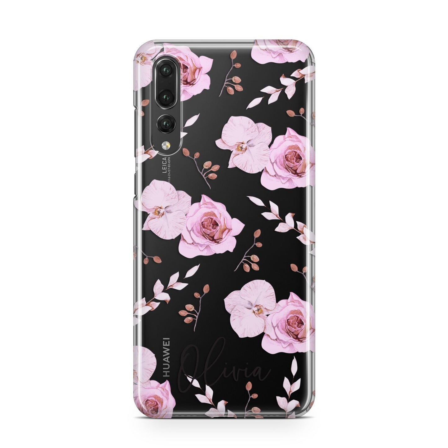 Personalised Dusty Pink Flowers Huawei P20 Pro Phone Case