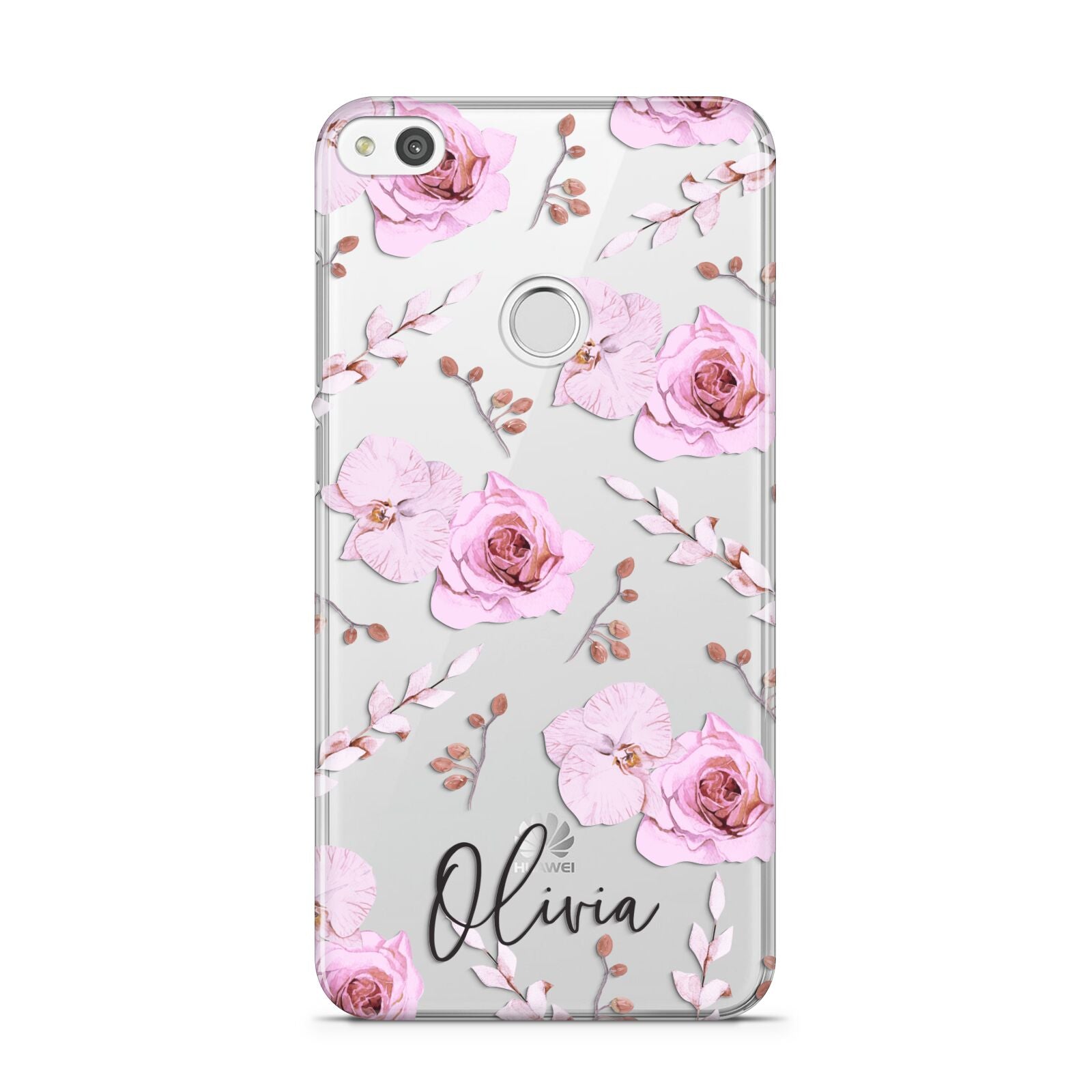 Personalised Dusty Pink Flowers Huawei P8 Lite Case