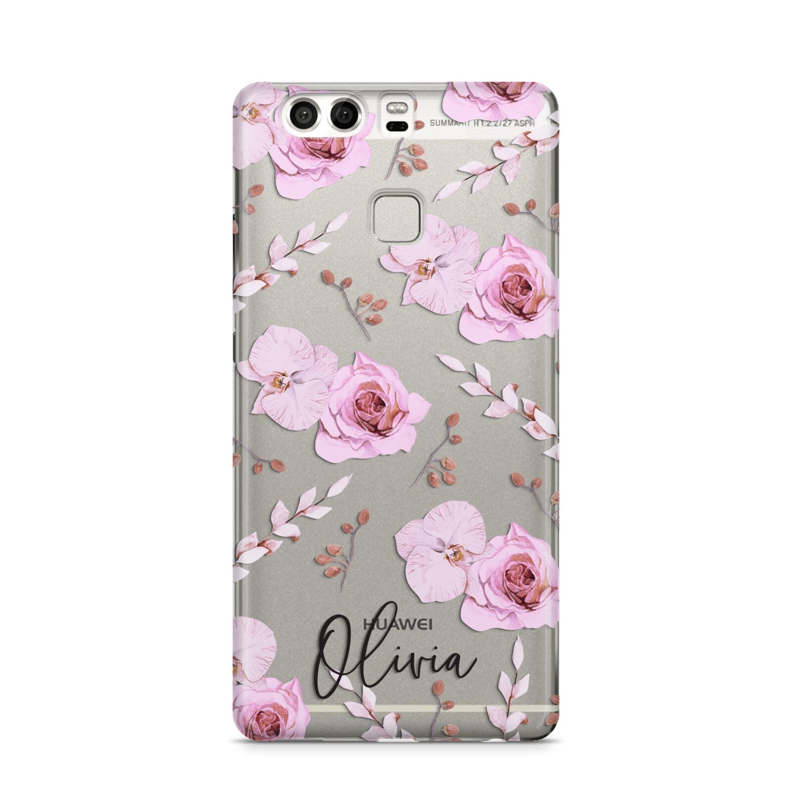 Personalised Dusty Pink Flowers Huawei P9 Case