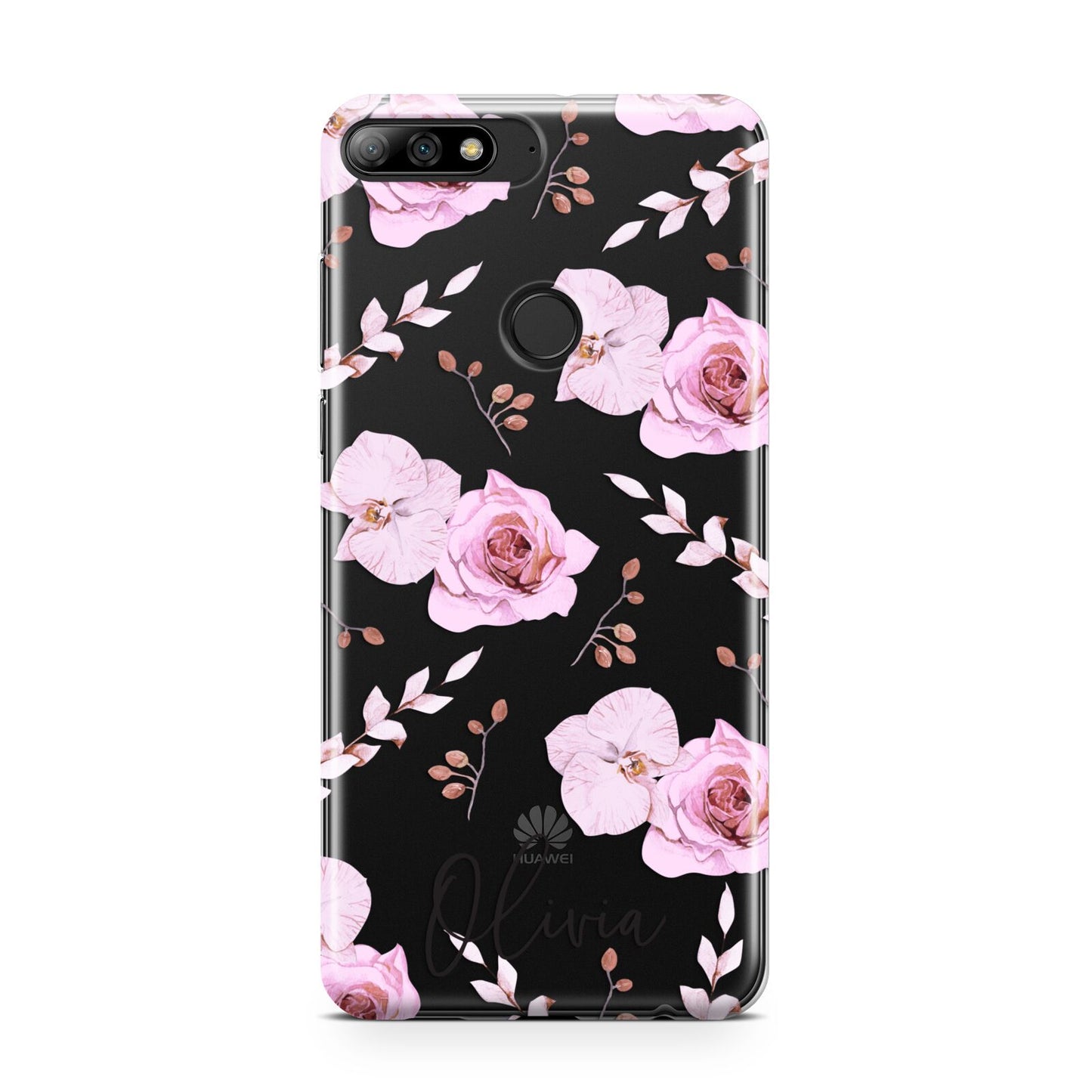 Personalised Dusty Pink Flowers Huawei Y7 2018