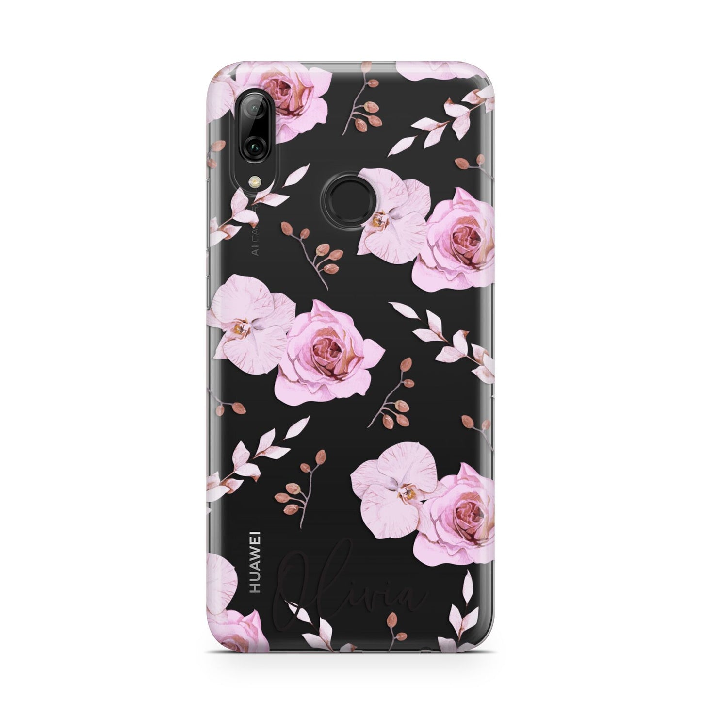 Personalised Dusty Pink Flowers Huawei Y7 2019