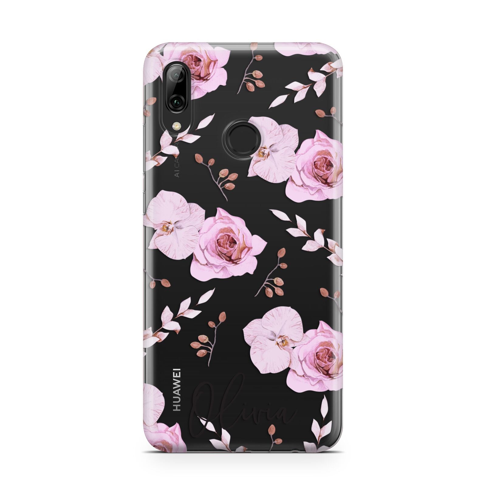 Personalised Dusty Pink Flowers Huawei Y7 2019