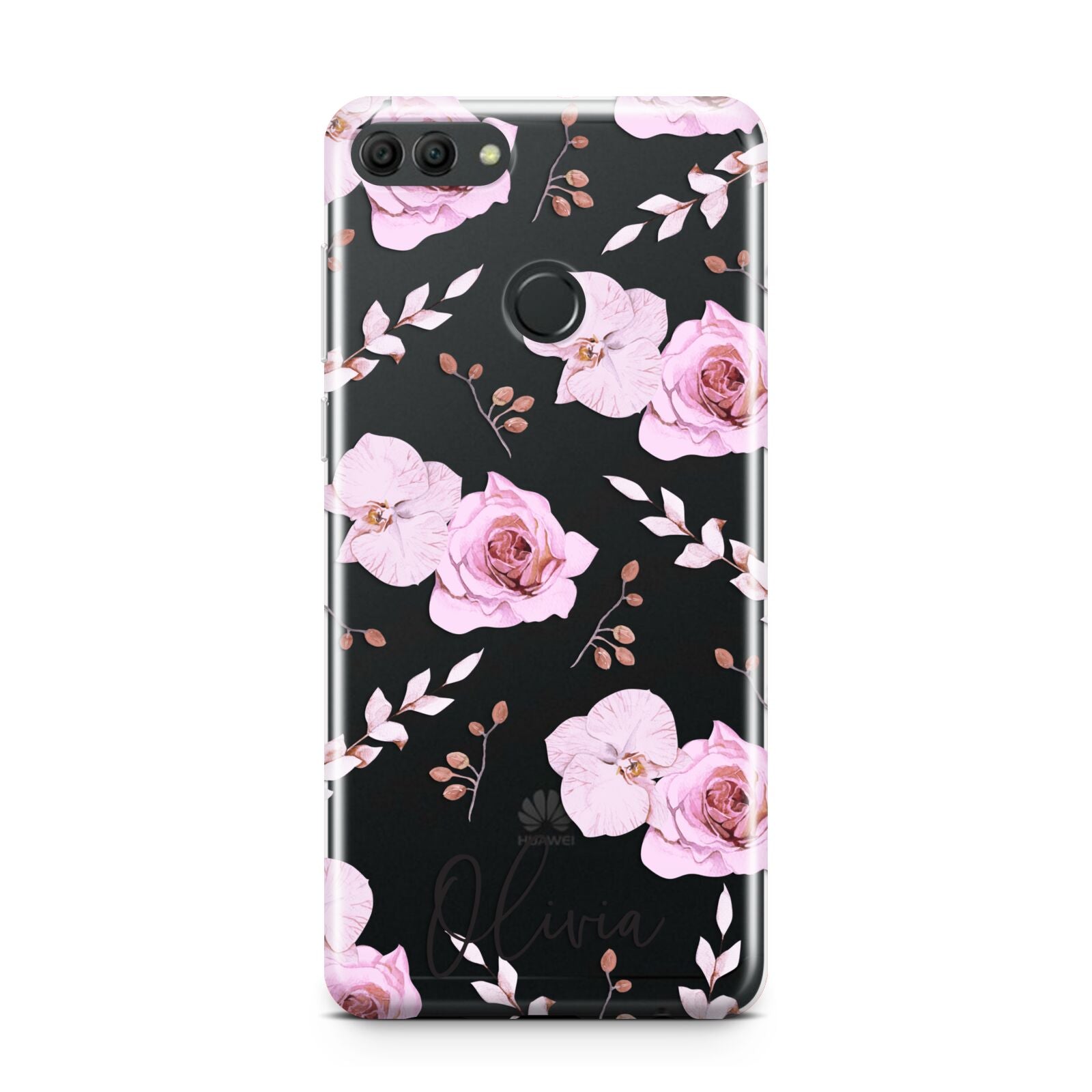 Personalised Dusty Pink Flowers Huawei Y9 2018