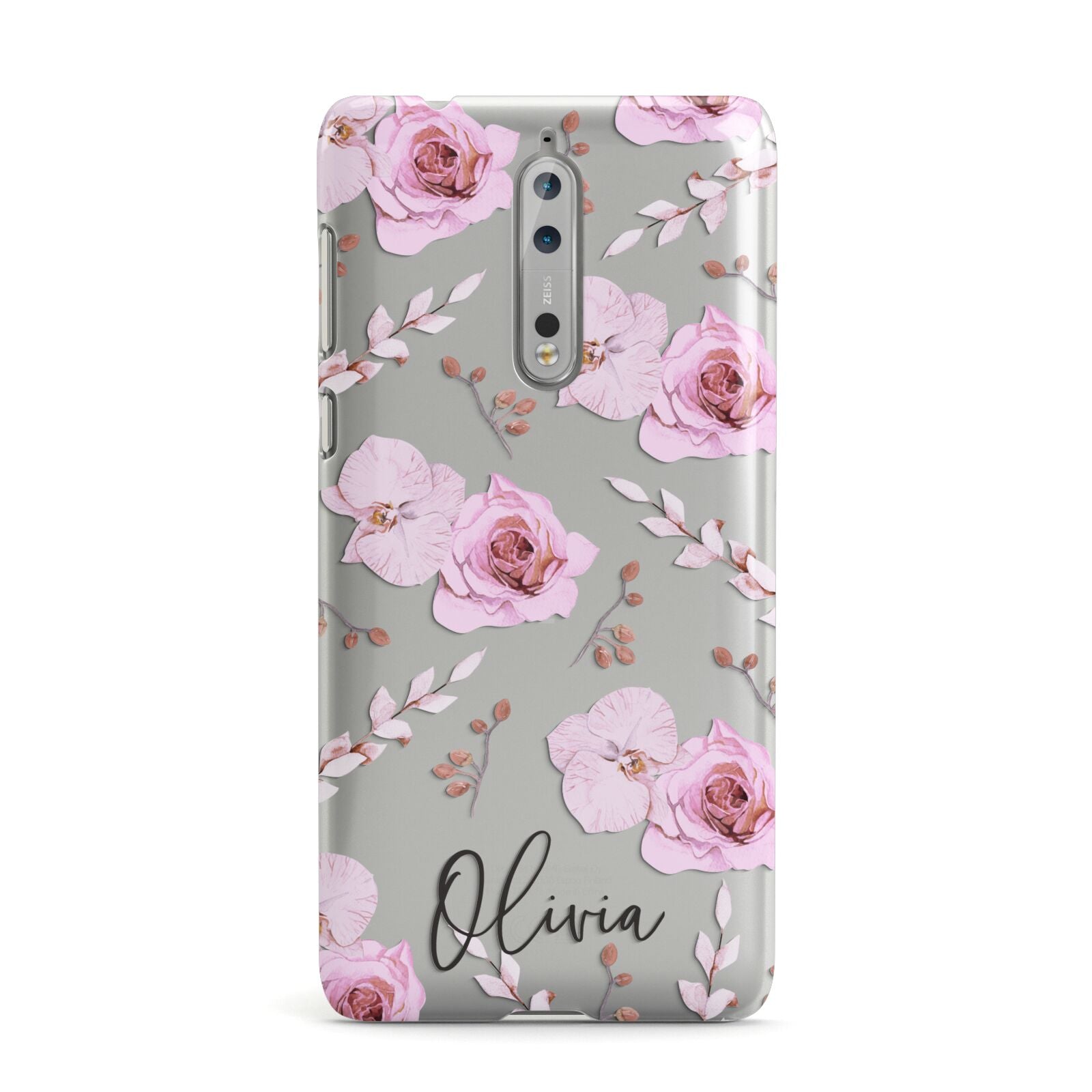 Personalised Dusty Pink Flowers Nokia Case