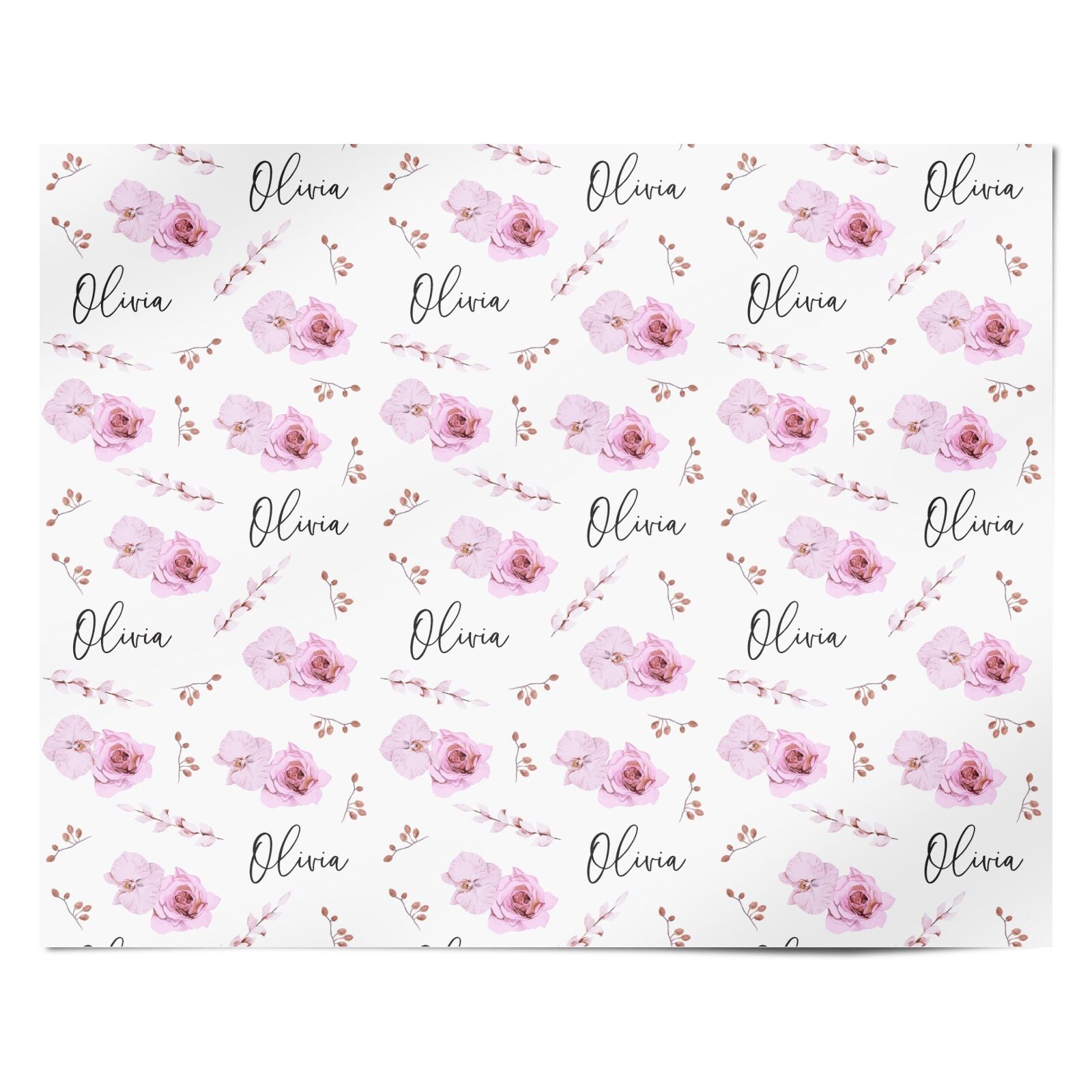 Pink Flowers Wrapping Paper