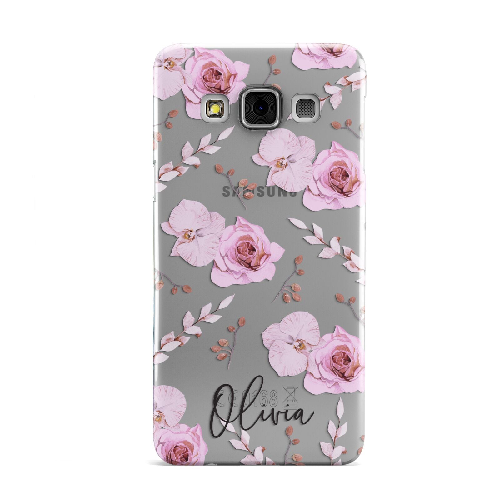 Personalised Dusty Pink Flowers Samsung Galaxy A3 Case