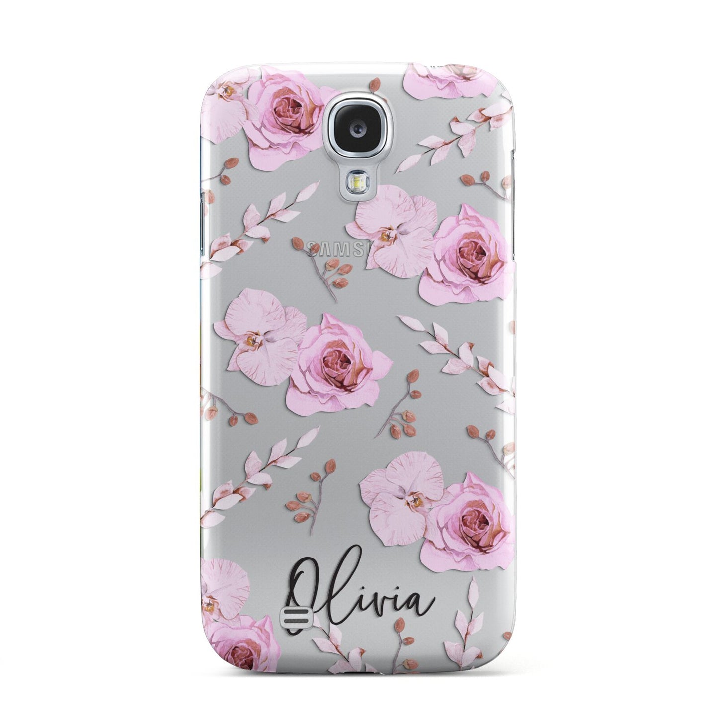 Personalised Dusty Pink Flowers Samsung Galaxy S4 Case