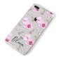 Personalised Dusty Pink Flowers iPhone 8 Plus Bumper Case on Silver iPhone Alternative Image