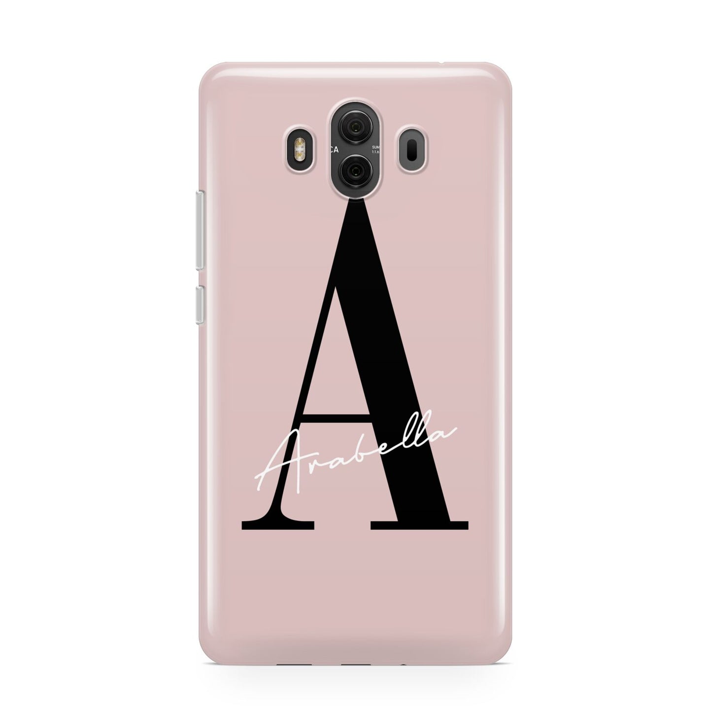 Personalised Dusty Pink Initial Huawei Mate 10 Protective Phone Case