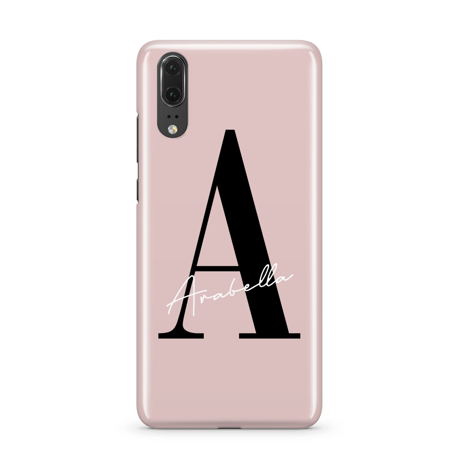 Personalised Dusty Pink Initial Huawei P20 Phone Case