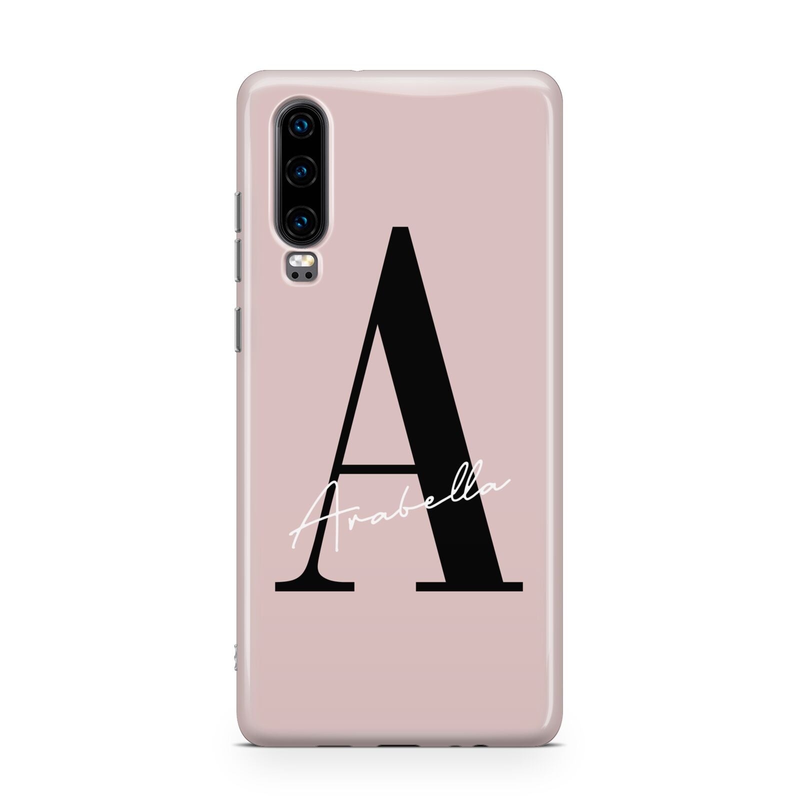 Personalised Dusty Pink Initial Huawei P30 Phone Case