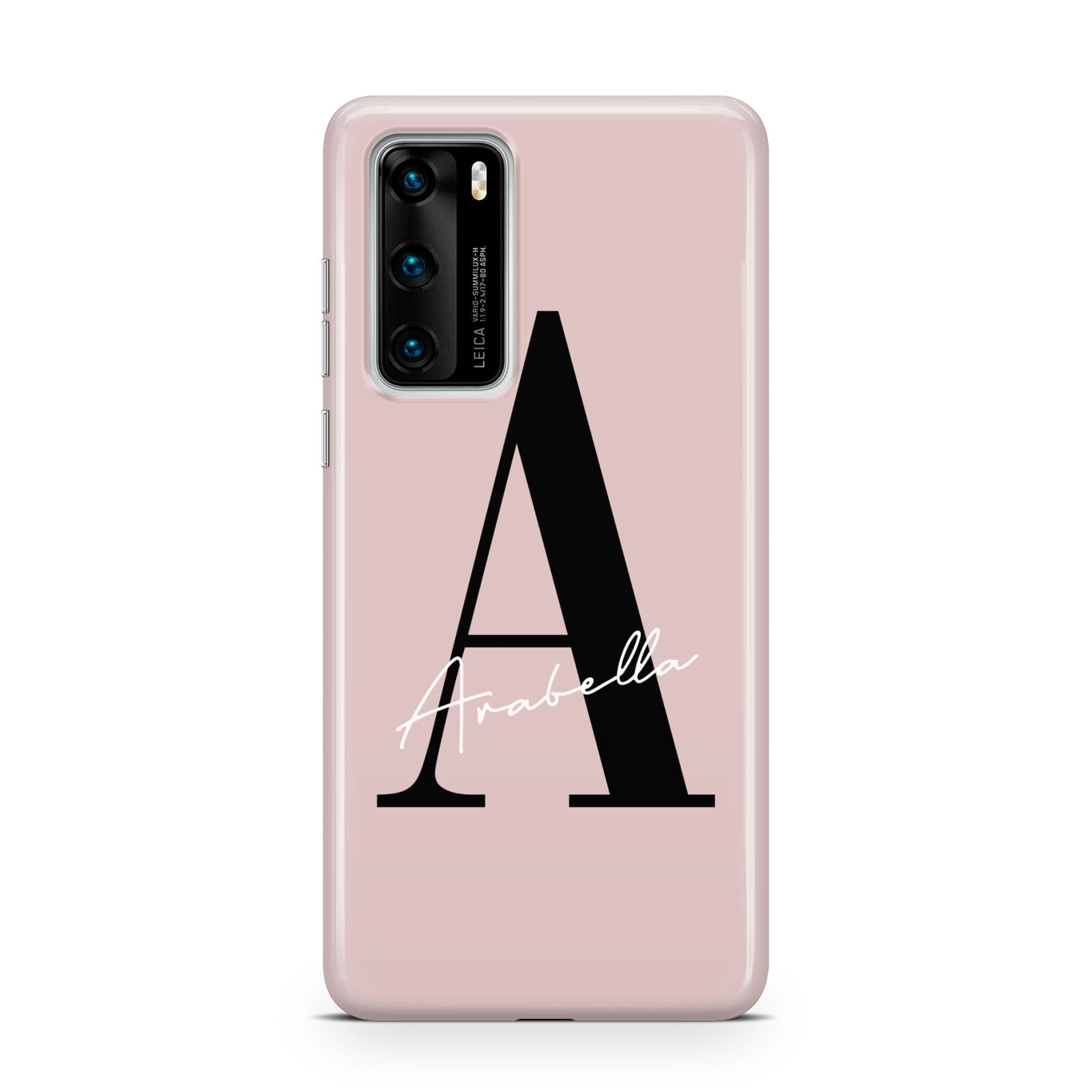 Personalised Dusty Pink Initial Huawei P40 Phone Case