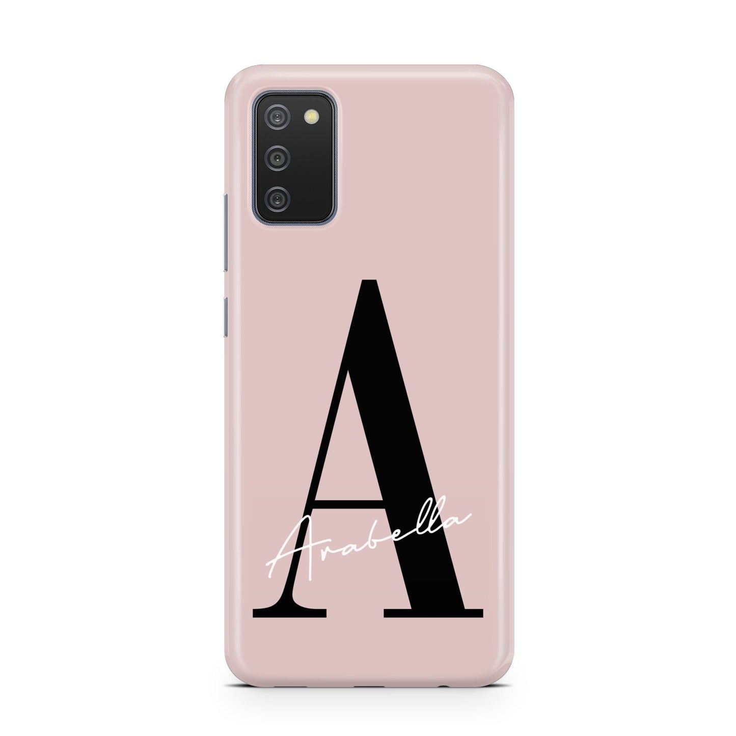 Personalised Dusty Pink Initial Samsung A02s Case